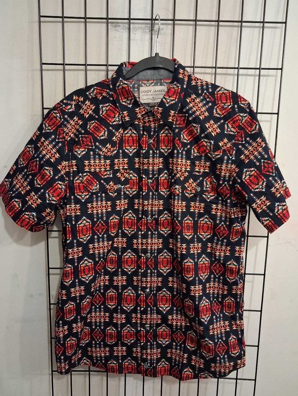 Cody James Axe Throw Southwestern Print Short Sleeve Snap Western Shirt
